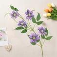 thumbnail image 2 of 5 Fork Simulation Clematis Leaves, Wall Hanging Rattan Artificial Flower Modern Artificial Plants Wedding Decoration, 2 of 5
