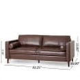 thumbnail image 3 of GDF Studio Hixon Contemporary Tufted 3 Seater Sofa, Dark Brown and Espresso, 3 of 8