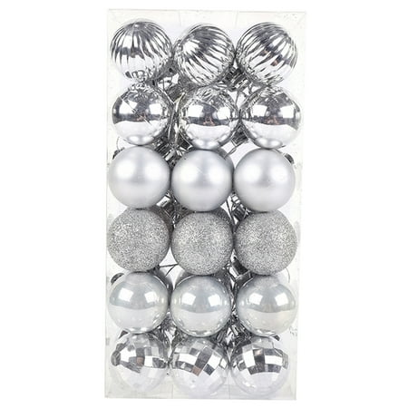 

Decor Store 36Pcs 4cm Christmas Pendant Electroplating Fine Workmanship with Hanging Hole Colorfast Unbreakable Xmas Ornament Accessory Hanging Christmas Tree Decoration Baubles for Party