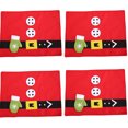 thumbnail image 1 of Manteles individuales navideños para mesa de comedor, con calcetines navideños, manteles individuales con cuchillo y tenedor para manualidades caseras, 4 Uds. oso de fresa Electrónica, 1 of 5