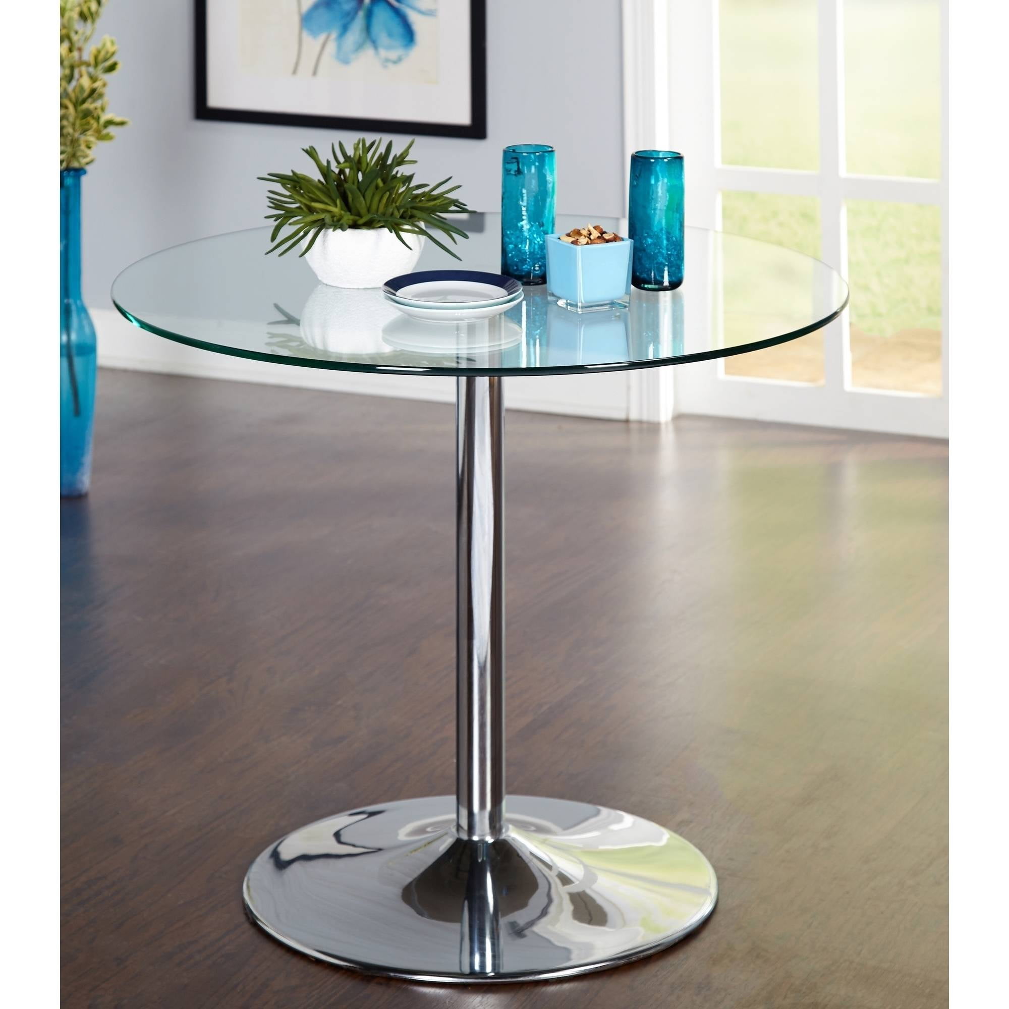 TMS Pisa Round Dining Table, Multiple Finishes - Walmart.com - Walmart.com