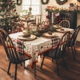 thumbnail image 2 of Winter Snowflake Xmas Rectangular Tablecloth For Christmas Decor, Waterproof Wrinkle Free Red Tablecloth For Rectangle Tables 60 X 84, 2 of 6