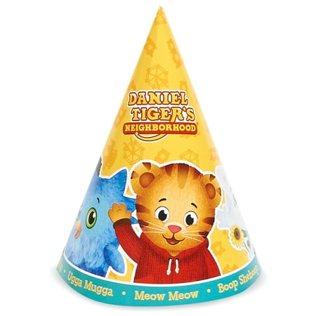 Daniel Tiger'S Neighborhood Party Supplies 16 Pack Cone Party Hats