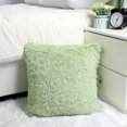 thumbnail image 3 of PiccoCasa Decorative Throw Pillow Cover Faux Fur Cushion Cover, 18"x18" Light Green, 3 of 6