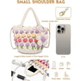 thumbnail image 4 of CAILDANL Women Crochet HandBag Small Handmade Woven Crossbody Bag Cute Shoulder Bag Knitted Tote Bag Fairy Bag Gifts for Women, 4 of 6