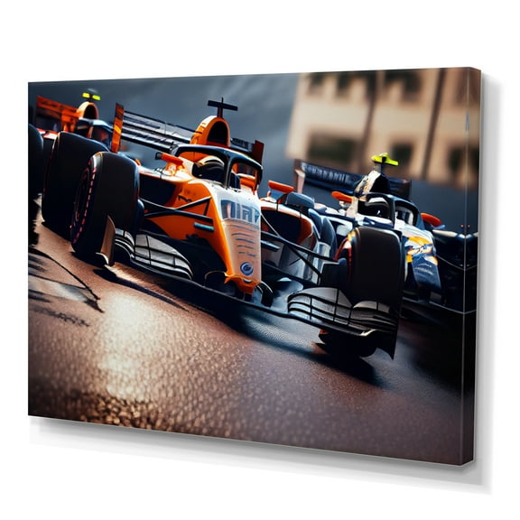 Designart Formula Car Racing III Canvas Wall Art
