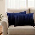 thumbnail image 3 of Outdoor Waterproof Pillow Covers Navy Blue Black Striped Line Decorative Throw Pillow Protectors,Pillowcase Cushion Cases for Patio Sofa Garden Couch,20x12in,Pack of 2, 3 of 14