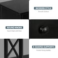 thumbnail image 5 of 39.5 Inch Narrow Console Table, 3 Tier Entryway Table Sofa Side Table with Drawer and Storage Shelves for Hallway, Living Room, Bedroom, Stable X Frame Design, Black, 5 of 8