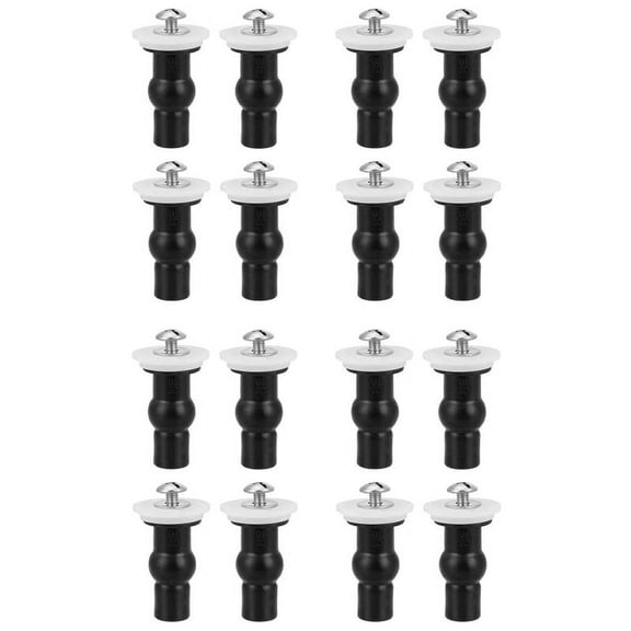 16 Pack Toilet Seat Screws Toilet Seat Hinges Bolt Expanding Rubber Top Nuts Screw Fixings Fix WC Blind Hole Fittings
