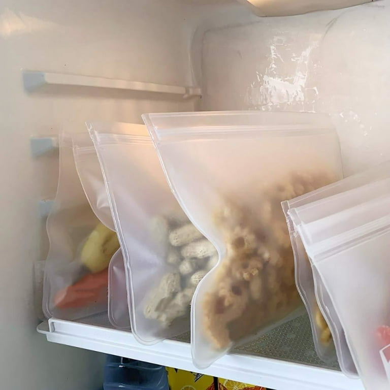Silicone Food Storage Bag Reusable Stand up Zip Shut Bag 