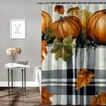 thumbnail image 2 of Autua Pumpkins Leaves Bathroom Décor Set with Hooks, Chic Modern Shower Curtain Set, 100% Polyester, Vibrant HD Print, Easy Installation, Machine Washable 36"x72, 2 of 7