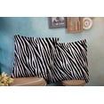 thumbnail image 4 of Set of 2 Zebra Print Animal Skin Tiger Stripes Abstract Pattern Line Background Fabric Amazing Throw Pillow Covers 18X18 Inch Decorative Pillow Cases for Couch Bedroom Living Room, 4 of 6