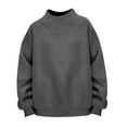 thumbnail image 6 of Lumtrix Mock Neck Sweatshirt Oversized For Women Turtleneck Cute Lightweight Pullover Long Sleeve Tops Fashion Clothes Casual Fall Winter Sweater Gray 2XL, 6 of 7