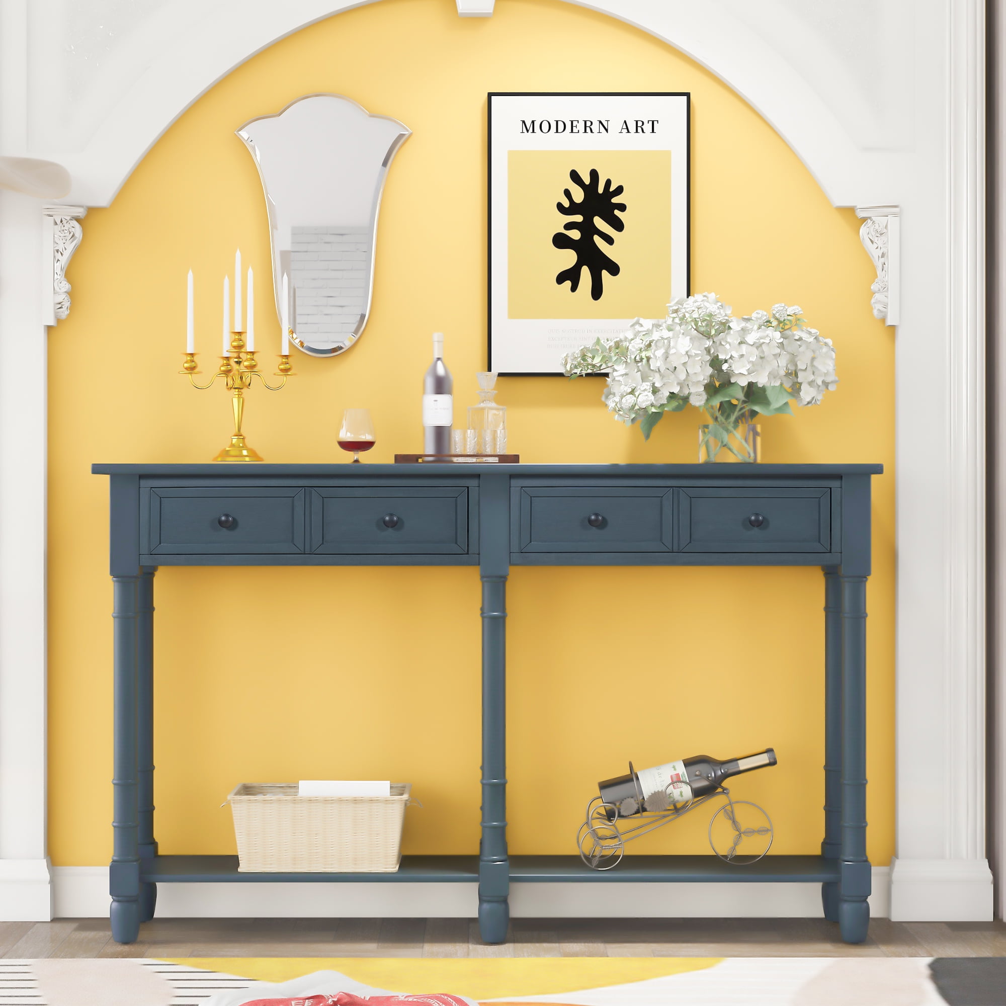 Mustard yellow console table online