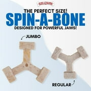 Bullibone Nylon Dog Chew Toy Spin-a-Bone - Interactive Dog Toy, Triggers Natural Instincts, and Improves Oral Health