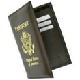 thumbnail image 7 of Premium Leather United States Passport Holder Card Holder Golden Print Emblem P 601 USA (C) Brown, 7 of 7