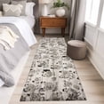 thumbnail image 5 of Vintage Rooster Farmhouse 2'x6' Runner Rug, Grey Wooden Farm Animals Striped Washable Non-Slip Area Rugs for Hallway Kitchen Floor Bedroom Entryway, Laundry Carpet Decoration Indoor Mat, 5 of 9