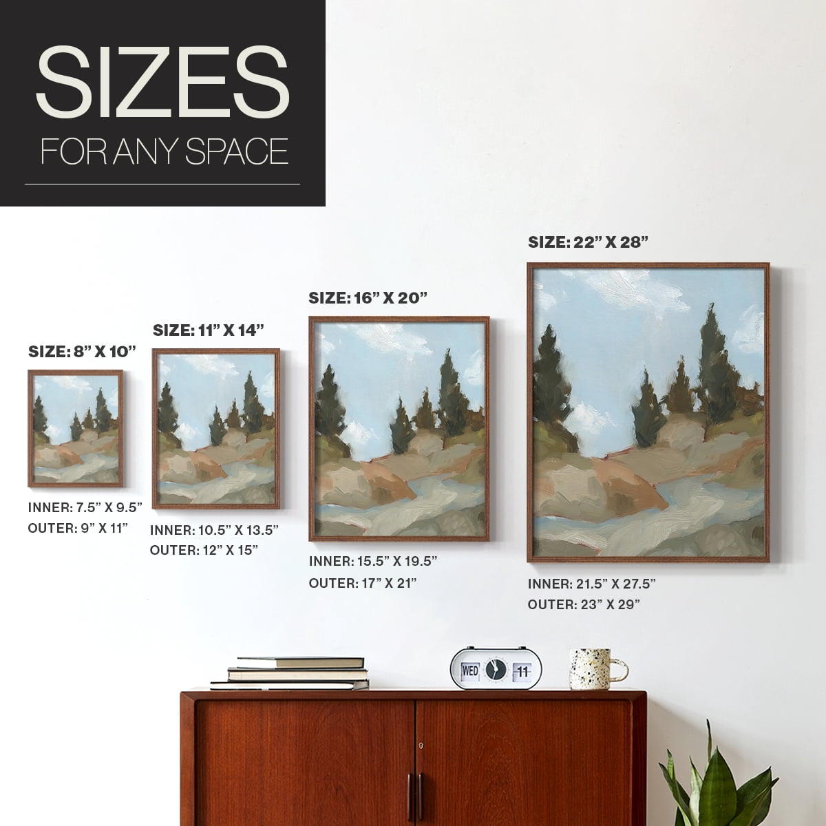 West Fork Hiking Trail II Framed Print in Brown Solid Wood 8 x 10 Framed Print
