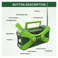 thumbnail image 3 of Emergency Flashlight Torch 10000mAh Power Bank Multifunctional Radio Hand Crank Solar USB Charging FM AM WB NOAA Weather Radio ,Handy Bright, 3 of 4
