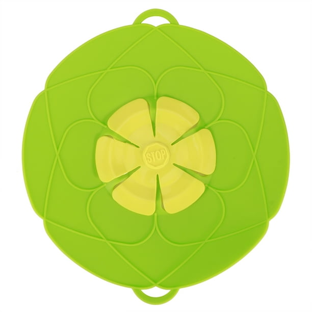 Tapa de silicona para olla, antiderrames, a prueba de polvo, 28 cm, utensilios de cocina, color verde