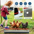 thumbnail image 3 of Chicken Feeding Trough 45 Inch, Heavy Duty Galvanized Steel Coop Feeder with Drainage Holes & Crossbar, for Chickens, Pigeons, Ducks, 3 of 18