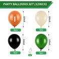 thumbnail image 2 of Globos de fútbol Biapian de 30 cm, verde oscuro, negro y beige, 9 unidades, 2 of 9