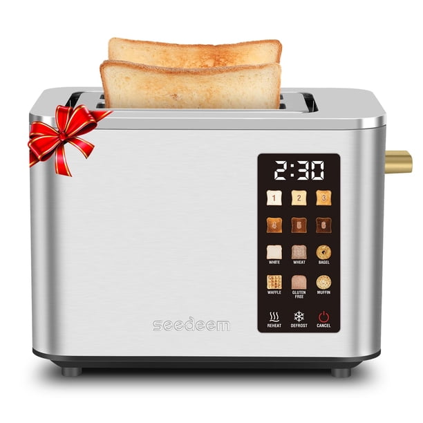 Tostadora SEEDEEM para 2 rebanadas con control táctil 900W acero inoxidable