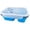Blue, variant on 1 Pc 2-Compartment Silicone Collapsible Meak Kit Lunch Box Food Storage Containers with Lids Airtight Bento Box with Spoon Silicone Lunch Container for Adults Work Travel, 8.27x5.91x2.95 Inch, Gray
