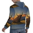 thumbnail image 6 of Uemuo Yak Pattern Men's Hoodie - Casual Pullover Hoodie with Kangaroo Pocket, Stylish Hooded Sweatshirt for Everyday Wear-XX-Large, 6 of 7