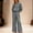 Gray, variant on Fesfesfes Women Solid Color Two Piece Set Casual Long Sleeve V Neck Top and Pants Outfit Soft Comfortable Workwear for Home Indoor Outdoor Wear Daily Relaxation(Black,3XL)