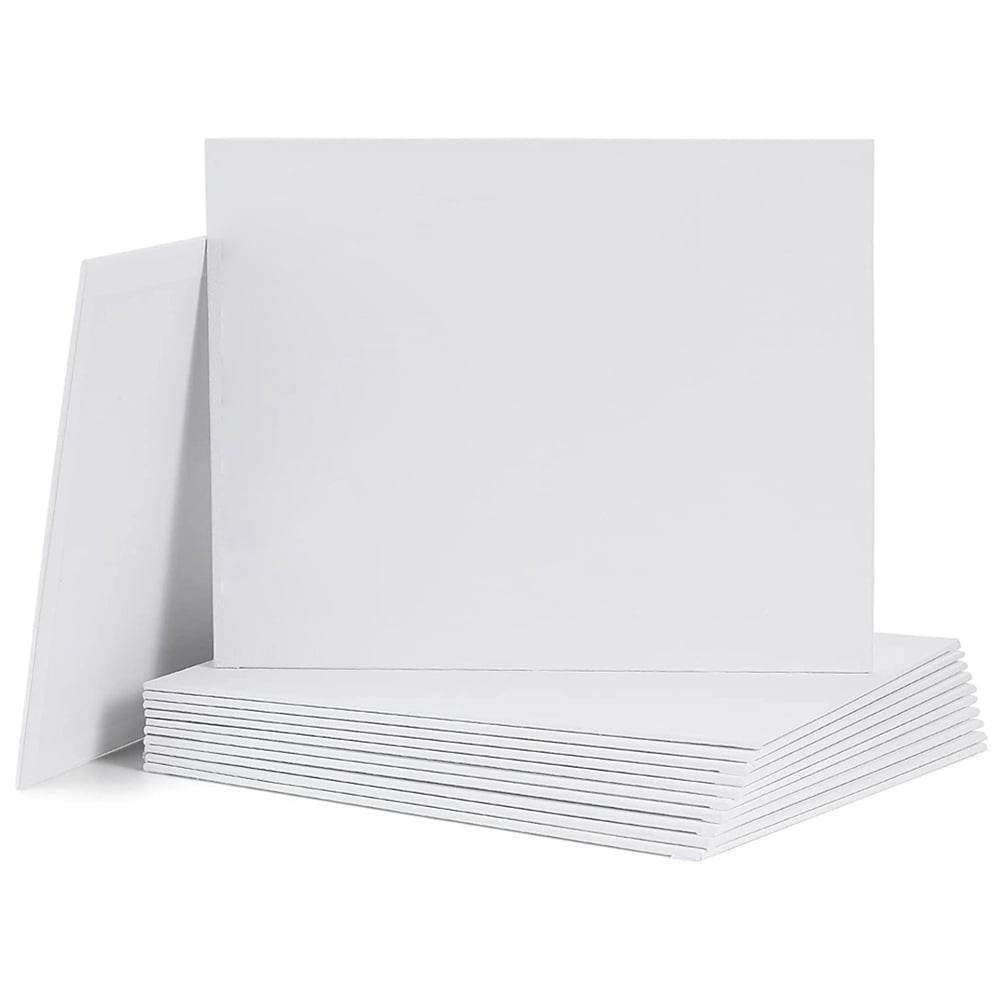 Canvas Panels 8X10 Inch 12-Pack,10 Oz Triple Primed Acid-Free 100% Cotton Paint  Canvases for Painting,Blank Canvas Board 
