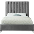 thumbnail image 6 of Meridian Furniture Enzo Solid Wood and Velvet Full Bed in Gray, 6 of 6