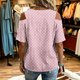 thumbnail image 4 of Neewe Women's 2026 Spring Summer Polk Dot V Neck Short Sleeve Pullover Blouse Off Shoulder T-Shirts, 4 of 6