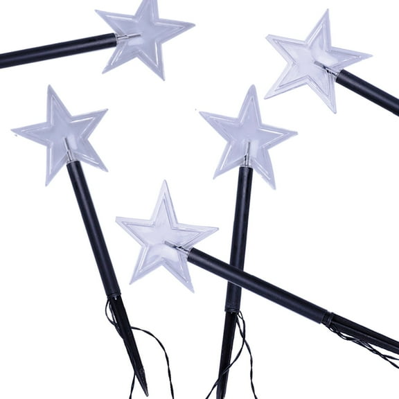 YIMWNYI 5PC Star Shape Decorative Garden Light, Battery-Powered Outdoor Walkway Lights, Energy-Saving LED Lights for Yard, Patio, Garden, Easter Decorations, Weatherproof