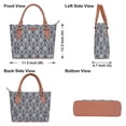 thumbnail image 4 of Sishka Monochrome Hand Crafted Printed Fabric Hand Bag – Stylish Shoulder Bag, Tote & Satchel for Women with Vegan Handles, 4 of 8