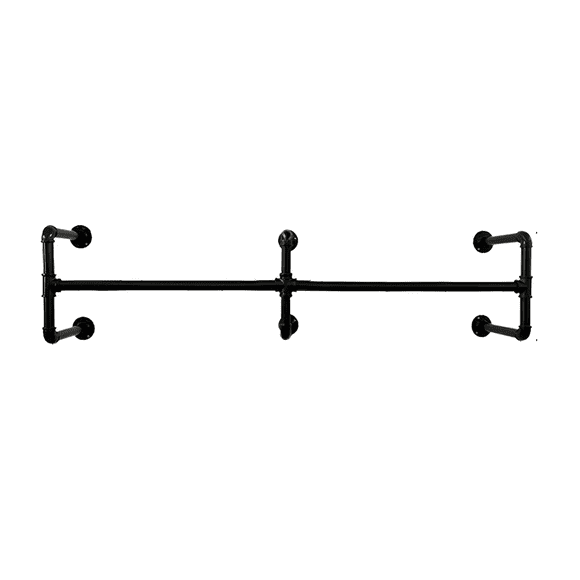 "180cm Perchero De Pared Estante De Metal Para Ropa Multiusos Belug negro "