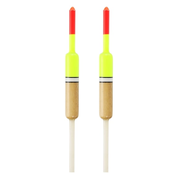 Uxcell Fishing Floats Rigs 2 Inch, 2 Pack Oval Fishing Bobbers Stick Slip Bobbers Fishing Accessories, Red/Yellow