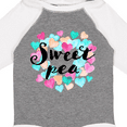 thumbnail image 4 of Inktastic Sweet Pea Hearts Boys or Girls Long Sleeve Baby Bodysuit, 4 of 5