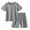 V22-Grey, variant on WhouRiu Boys Girls Athletic Outfits Kids Unisex Short Sleeve Tees And Shorts Sets Summer Tracksuit