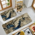 thumbnail image 2 of safarsa Kitchen Mats for Floor Set of 2 Pieces Marble Pattern Kitchen Rugs and Mats Non Skid Washable Kitchen Floor Mat(17" Wx30 L+17" Wx 47" L), 2 of 6