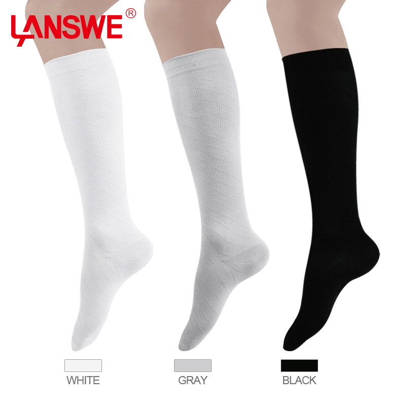 Lanswe Mens Size 1214(Shoe Size 1315), Compression Socks. 6 Pairs