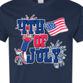 thumbnail image 4 of Inktastic 4th of July with Fireworks American Flag and Rocket T-Shirt, 4 of 5