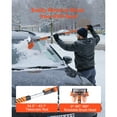 thumbnail image 3 of KFFKFF 3-in-1 Car Snow Brush with Ice Scraper, Squeegee, and Adjustable 180° Brush Head, Extendable Aluminum Handle (34.3"-42.1") with Foam Grip for Windshield, Windows, RVs, Trucks, and SUVs, 3 of 9