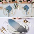 thumbnail image 2 of Grey Ombre Cloth Napkins, Navy Blue Gray Gradient Modern Abstract Art Washable and Reusable Dinner Napkins Set of 6, Table Napkin for Kitchen Party Birthday Wedding Hotel Housewarming 20"x20", 2 of 8