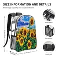 thumbnail image 4 of Honeii Landscape With Sunflowers Print Clear Backpack Heavy Duty Transparent Bag 17" See Through BookBag for Women Men Adults Work Festival Sports Travel, 4 of 7