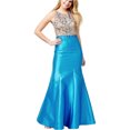thumbnail image 1 of Say Yes to the Prom Vestido con cuentas para mujer, azul, 13/14, 1 of 1