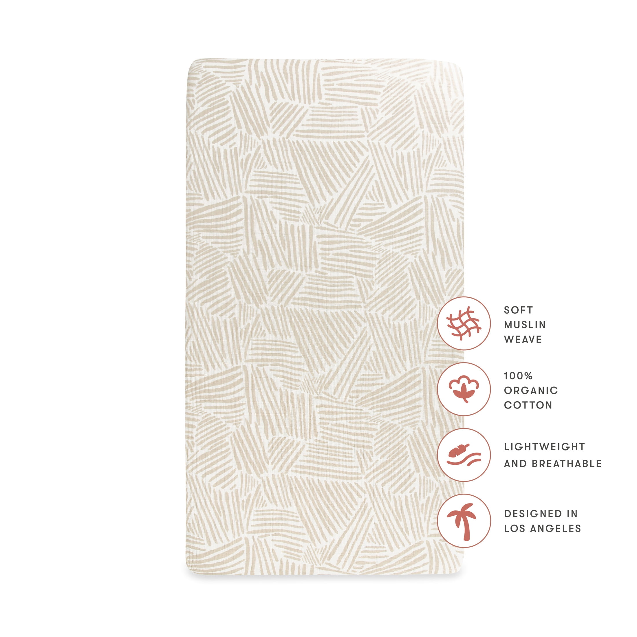 Babyletto Crib Sheet in GOTS Certified Organic Muslin Cotton