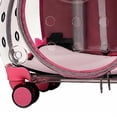 thumbnail image 3 of Mohsoe Pet Travel Trolley Case Pink on Wheels, Rolling Carrier for Cats Small Dogs, Silent Universal Casters, Telescopic Pull Rod, Removable Strap, for Outdoor Excursions, 17 x 12 x 16 Inch, 3 of 10