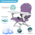 thumbnail image 4 of Silla Periquera de Bebe Portátil Plegable Baby Gaon con Altura Regulable Booster, 4 of 9