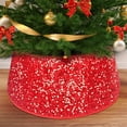 thumbnail image 1 of Collier de Sapin de Noël, Collier de Sapin de Noël à Paillettes Rouges pour Arbres Artificiels, Jupe de Sapin de Noël de 23,6 Pouces, Couvre-Base de Support d'Arbre, Boîte de Base d'Arbre, Anneau d'Arbre de Décoration pour la Maison des Fêtes, 1 of 7